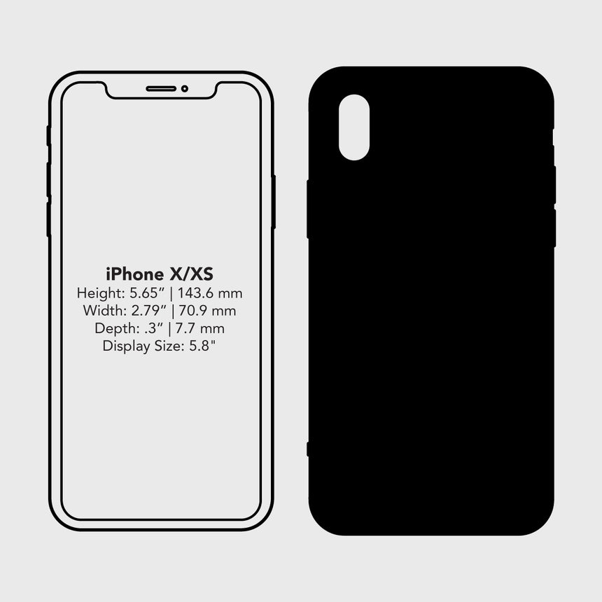 iPhone X/XS size specification image